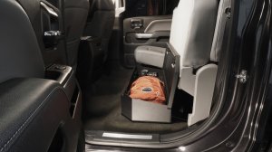 Chevrolet Silverado 1500 Underseat Lockbox - Rear 60% Bench Seat - Tuffy Products - 2/3 Length with Keyed Lock - Black - `07-`19